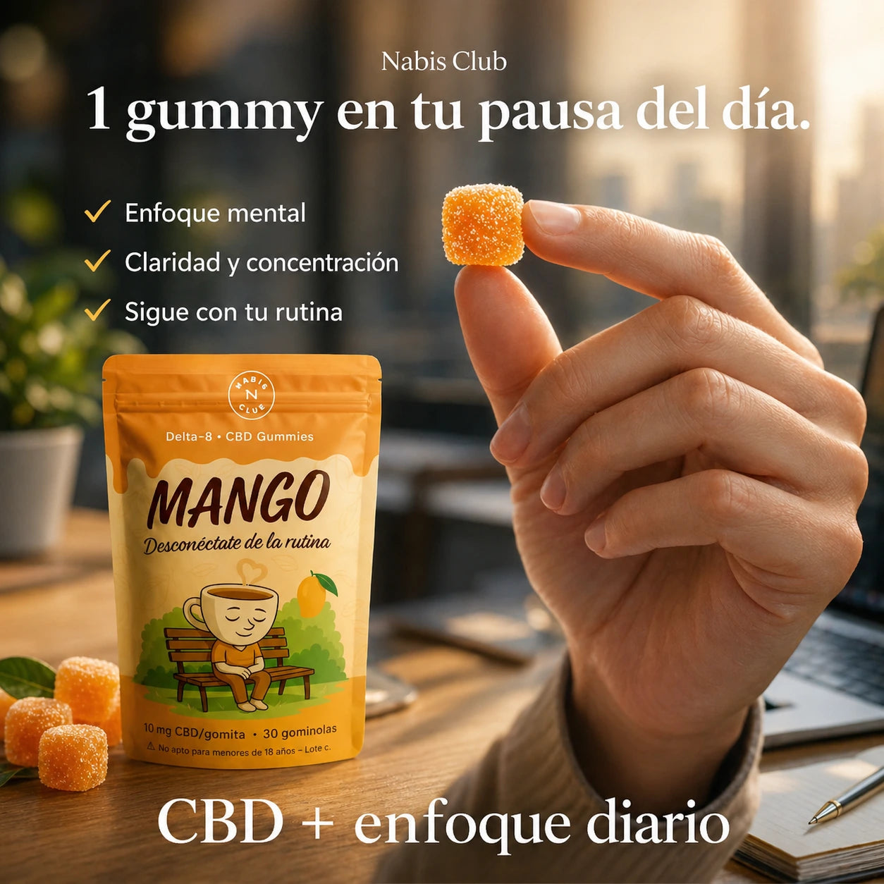 Sabor mango para una rutina más ligera y enfocada.