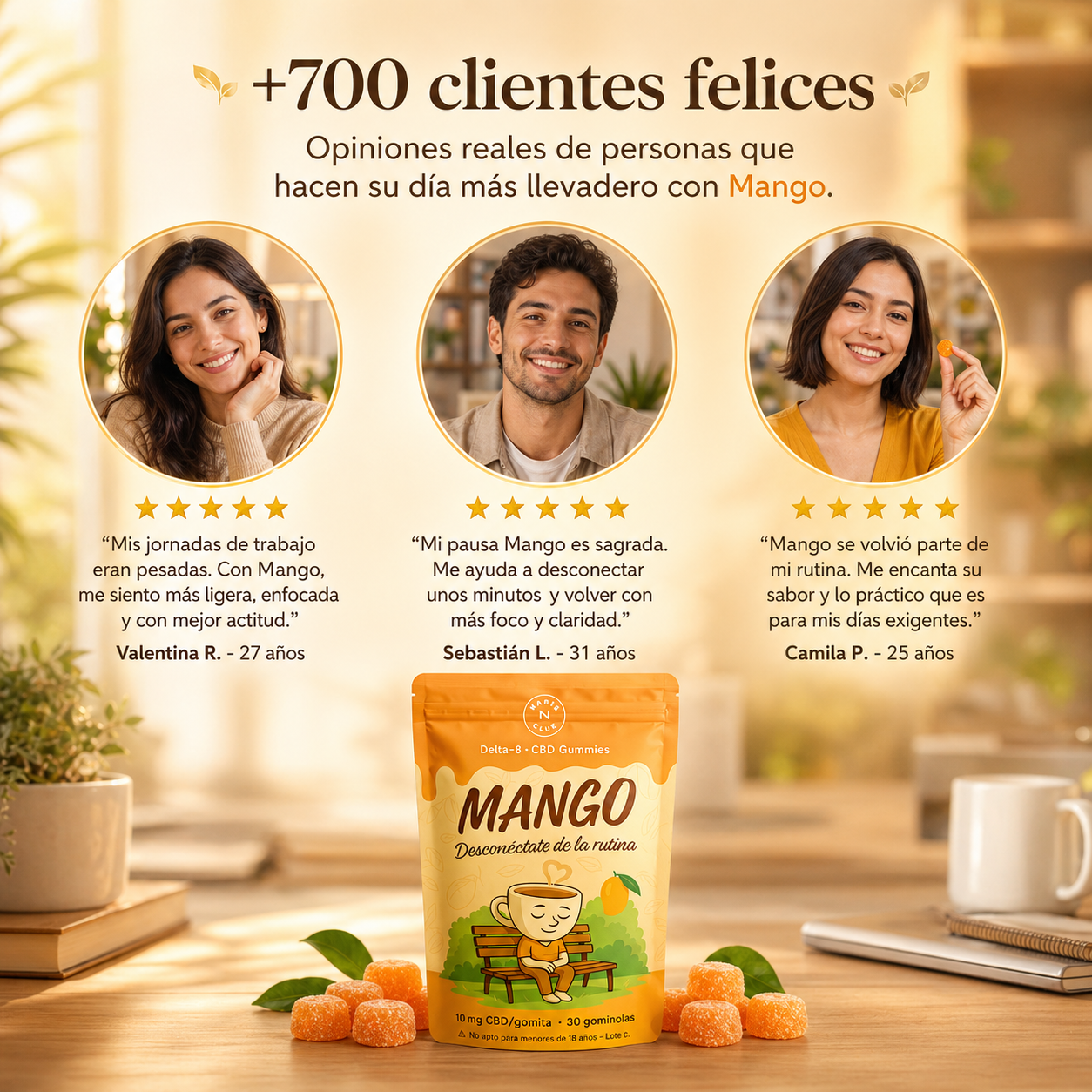 Sabor mango para una rutina más ligera y enfocada.